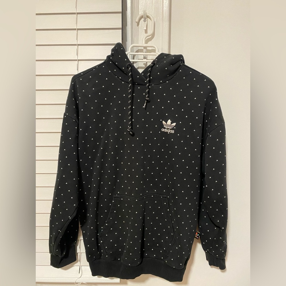 Adidas x PHARRELL Hu Hiking black hoodie all over triangle print